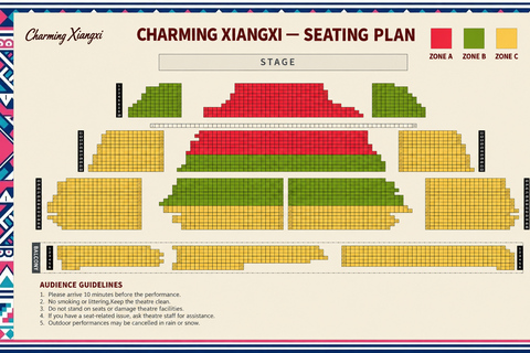 Zhangjiajie: Charming Xiangxi Show Tickets Zone A Ticket & Private Round-Trip Hotel Transfers