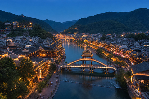 Zhangjiajie: Fenghuang Ancient Town Cruise Ticket & Transfer Tuo River Night Cruise E-Ticket