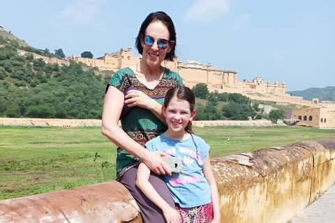 Jaipur : Marché aux fleurs, Fort d&#039;Amber, Temple des singes et visite de la villeVisite guidée sans guide