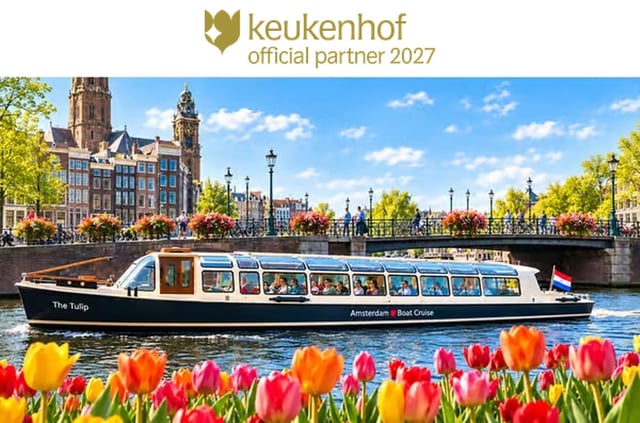 Amsterdam: Keukenhof-Bustour mit flexibler Rückfahrt &amp; Grachtenfahrt