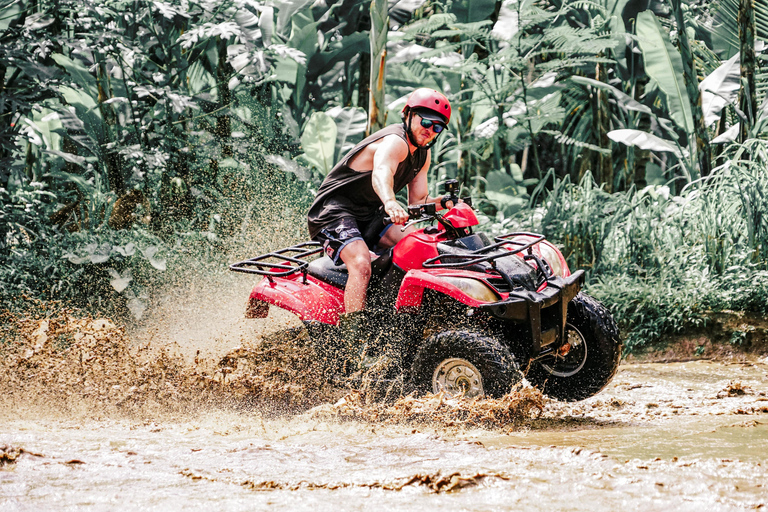 Ubud: ATV Adventure, Waterfalls, Temple, Monkey Forest Tour 60 Mins Duration (Single ATV)
