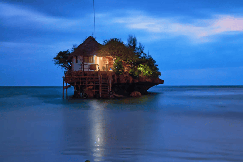 Lunch at The Rock Restaurant, Paje Beach Tour, Spice Tour