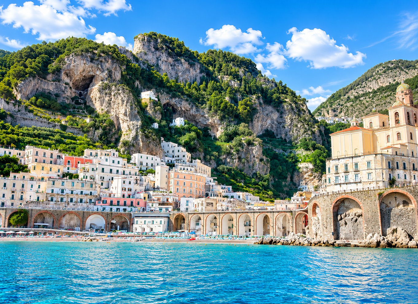 Fra Napoli/Salerno: Gruppetur til Positano, Amalfi, Ravello
