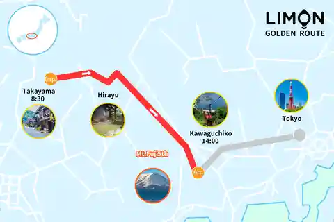 One-Way Bus: Takayama→Kawaguchiko