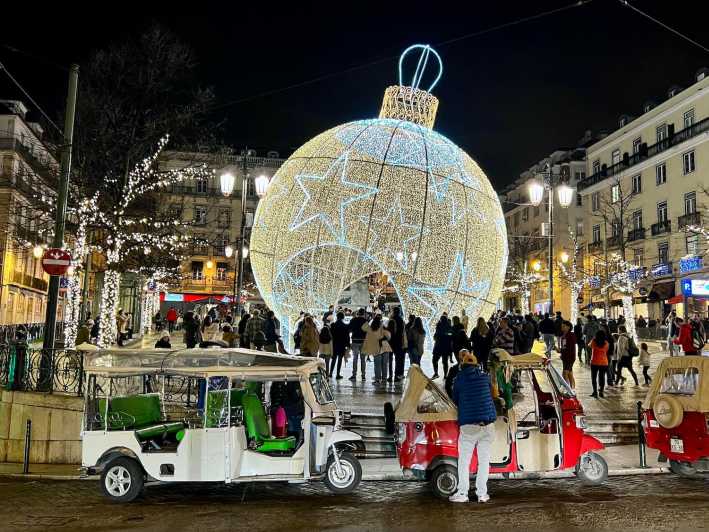 Lisbona: Tour delle luci di Natale in Tuk Tuk