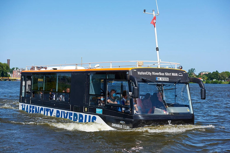 Hamburgo: Ingresso de ônibus anfíbio fluvial e terrestre