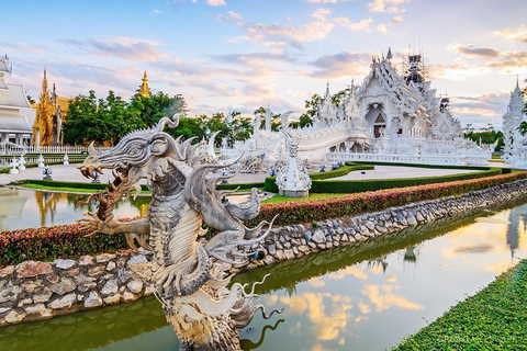 Chiang Rai Tempeltour: Weiße &amp; Blaue Tempel &amp; Schwarzes Haus