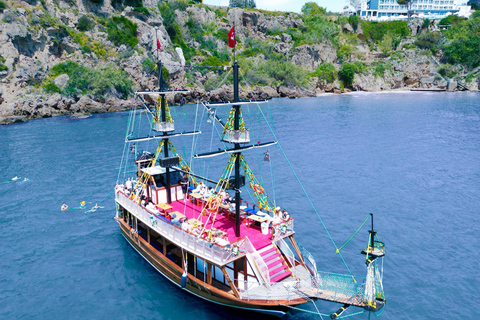Antalya: Düden Waterfalls Boat Trip with Lunch & Drinks Snecic Boat Tour / with Hotel Transfer