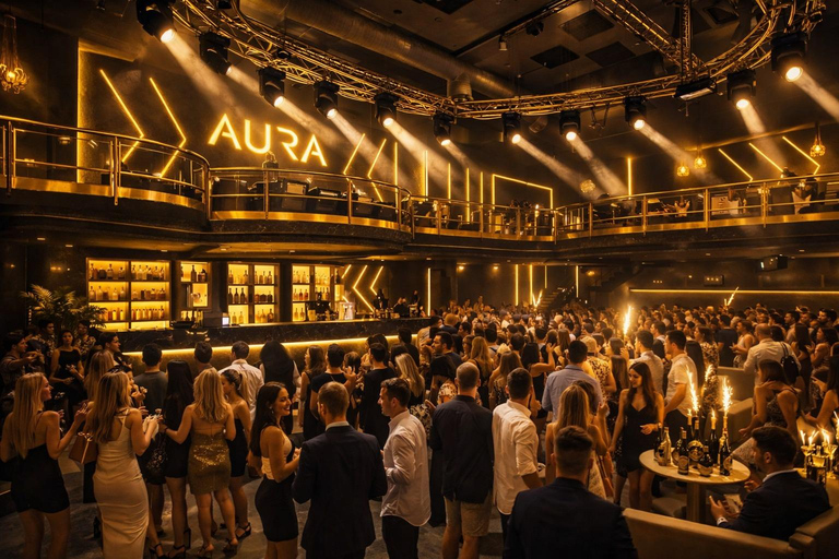 Zante: Aura Club Entry Ticket with 3 Drink Tokens Before 1AM