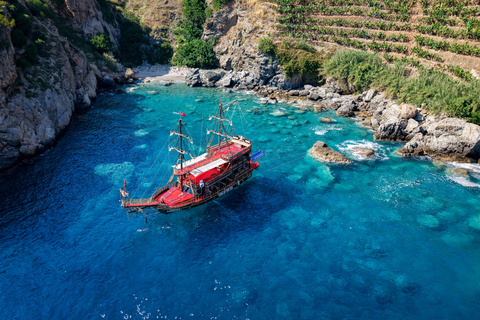 From Alanya: Gazipaşa Boat Tour with Lunch & Transfers