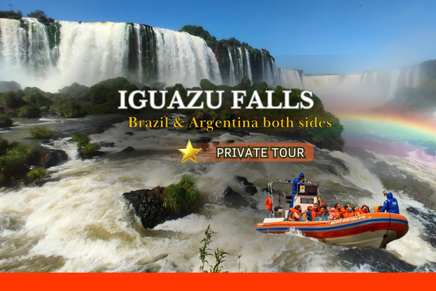 Excursión privada de un día a las Cataratas del Iguazú: Brasil + Argentina + Opción de barco