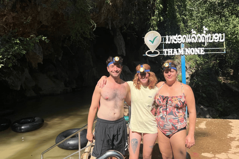 Vang Vieng: Water Cave Tubing & Nam Song River Kayaking Tour