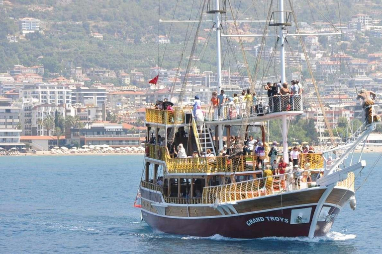 From Alanya: Pirate Boat Trip w/Unlimited Soft Drinks Pirate Boat Without Transfer