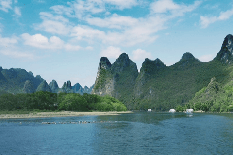 Cruzeiro pelo rio Yangshuo Xingping Li&amp; impressão do show Liusanjiecom jantar