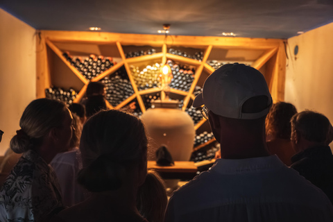 Pézenas: Tour of a spiral vineyard, food tasting, and winemaker's aperitif