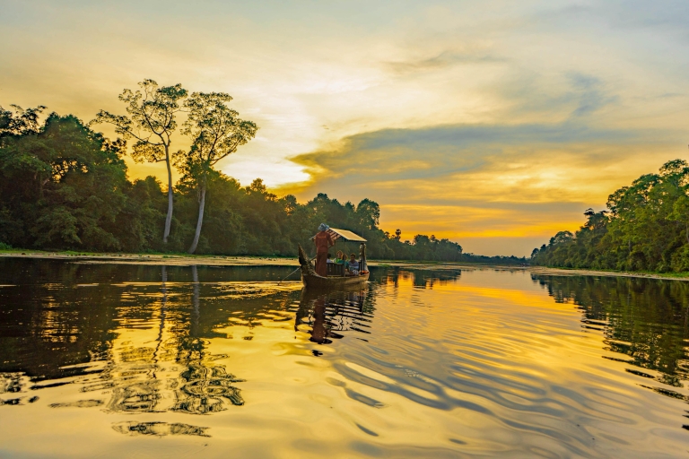 Siem Reap: Angkor Crepúsculo y Aventura en Vespa Barco
