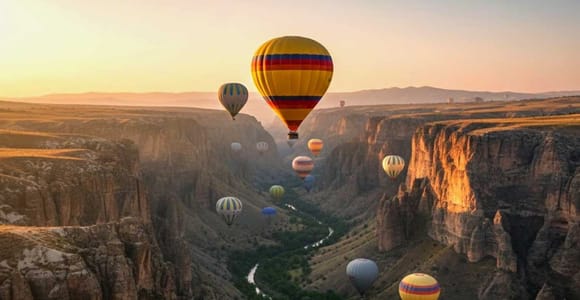Cappadocia: Ihlara Canyon Hot Air Balloon Flight at Sunrise