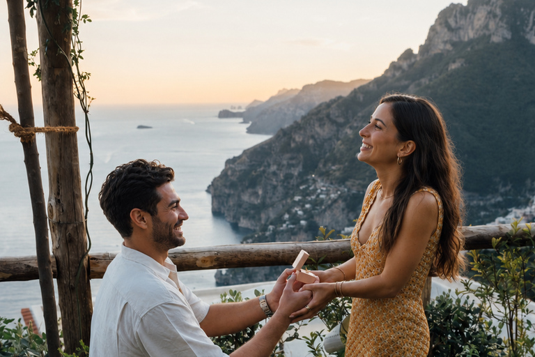 Private Marriage Proposal & Dinner Experience Above Positano