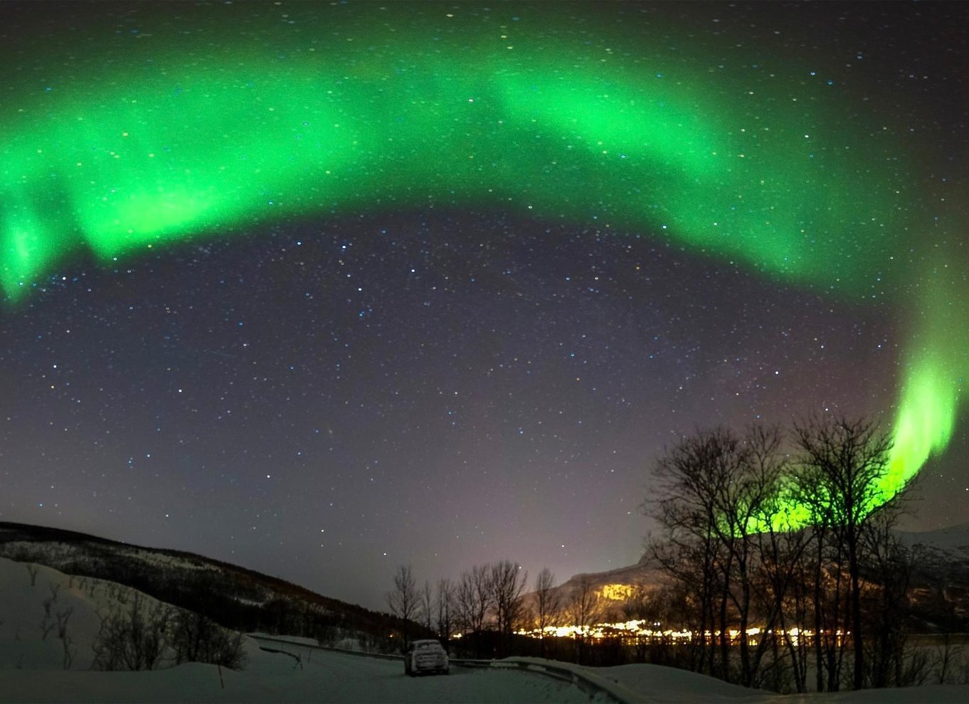 Harstad/Narvik/Tjeldsund: Nordlys-sightseeing i bil