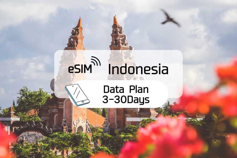 Indonésia: Plano de dados de roaming do eSim (0,5 a 2 GB/dia)