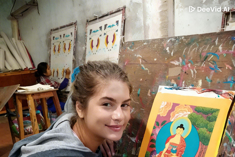 Thangka Painting Class with Local Artist in Patan Thangka Painting Class with Local Artist