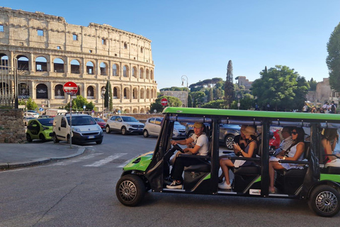 Rome: Golf Cart Tour met ambachtelijke gelato proeverijGolf Cart Tour in het Frans