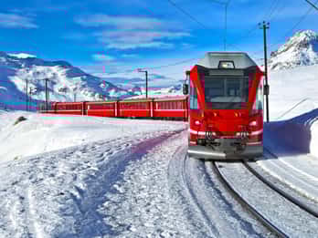 Depuis Milan : Excursion d'une journée au lac de Côme et au train de la Bernina