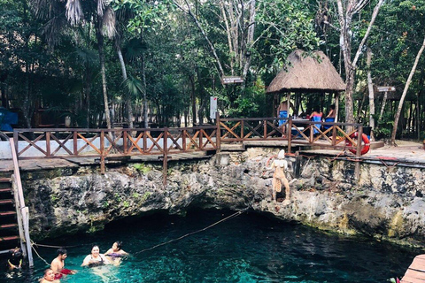 Cancun: 2 Cenotes, 1 strand och 1 lagun