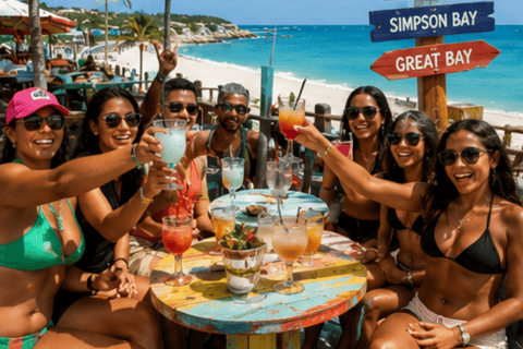 St. Maarten: Beach Hopping Party Bus with Karaoke & Games