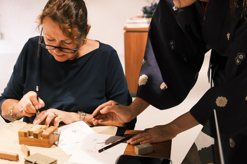 Kyoto: Stone Seal Carving Workshop with Calligrapher Calligraphy & Stone seal carving course