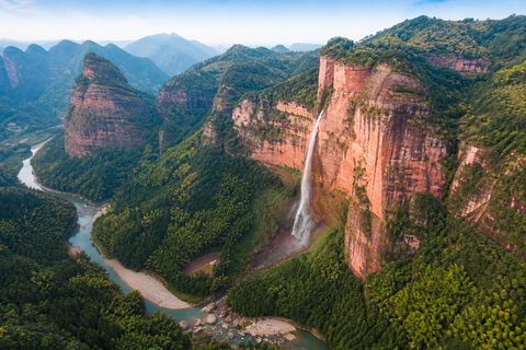 Guizhou: Chishui Danxia Scenic Area Tickets Chishui Waterfall: Shuttle + Elevator + Dome Cinema