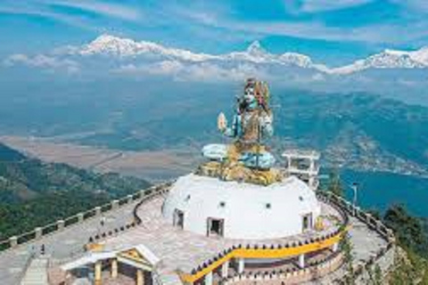 Visite du stupa de la paix mondiale et de la statue de Shiva au bord du lac de Pokhara