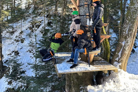 Pyrenees: Zipline course suspended over the Adour Via ferrata climbing and canyoning around the Grand Tourmalet Pic du Midi
