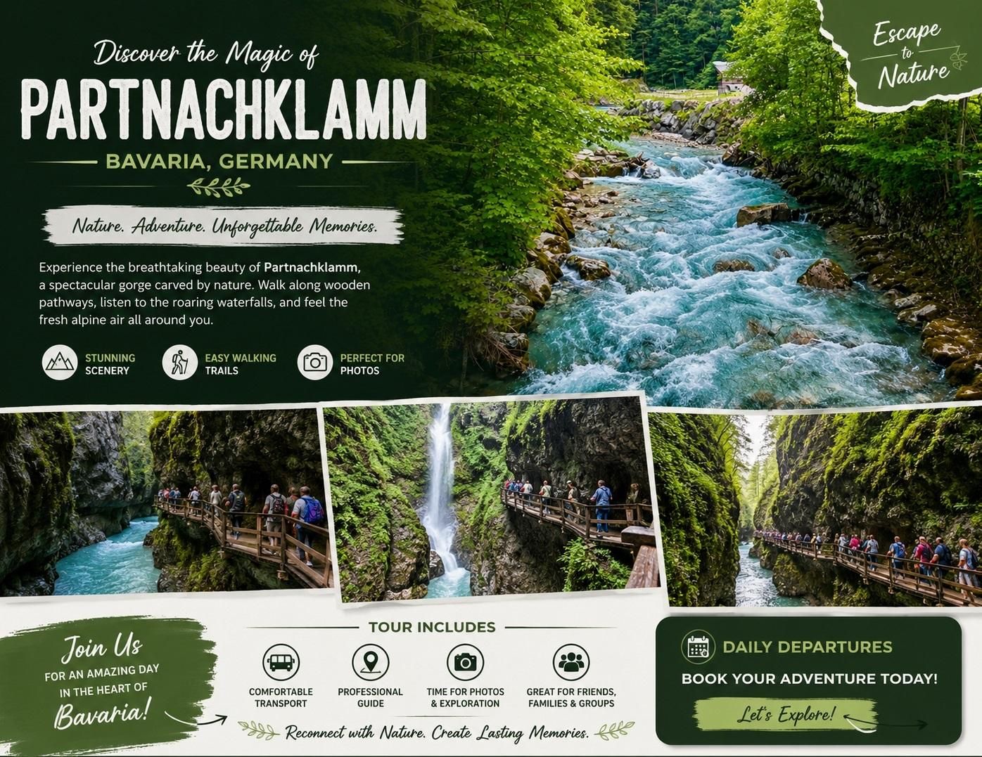 München: Alpen-Canyon-Wasserfall-Abenteuer-Tagestour mit Guide