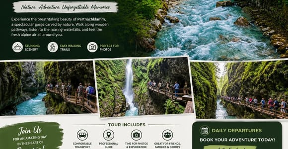 Munich: Alps Canyon Waterfall Adventure Day Trip with Guide