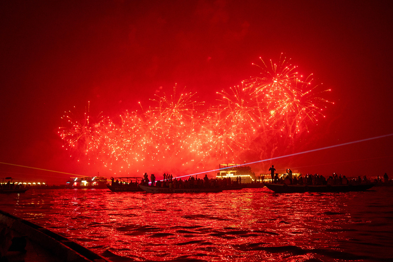 Varanasi: Dev Diwali Boat Ride with Food and Guide Dev Diwali Boat Ride with Food & Guide Shared with 40 People