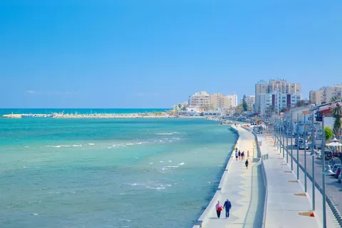 Beautiful sunrise in larnaca