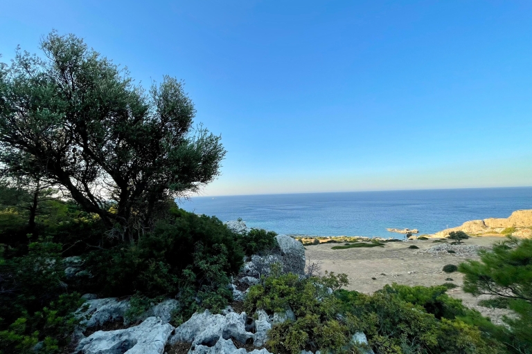 Rhodos: Glystra Beach naar Ipseni begeleide wandeling met zwemmenMet ophalen en inleveren van hotel