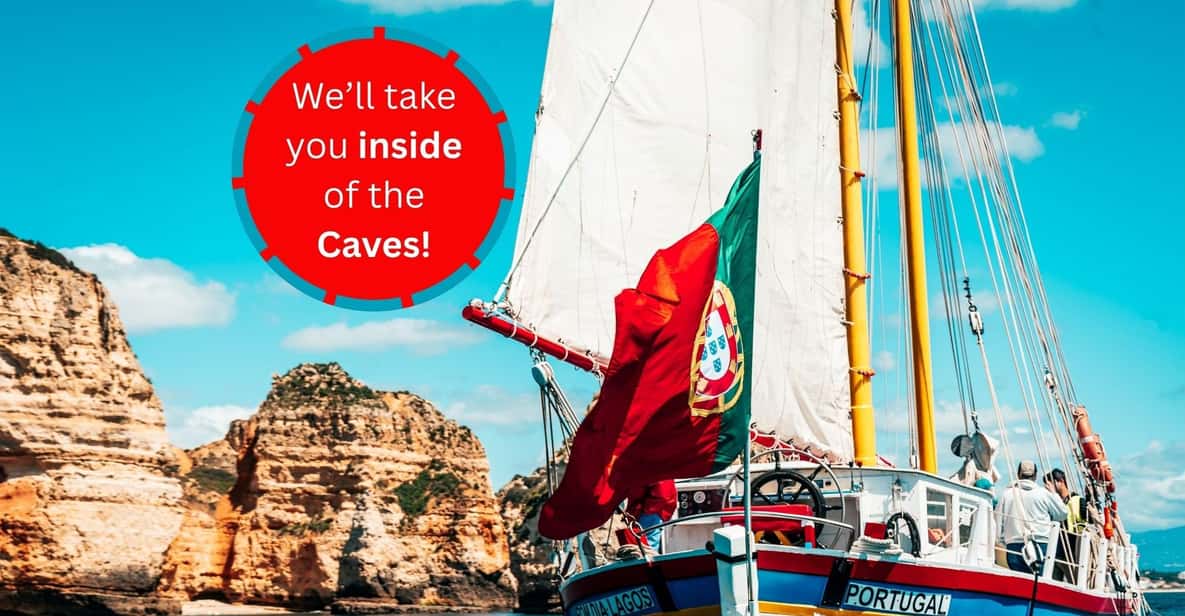Ponta Piedade Sail & Caves Cruise w/Portuguese Tapas — a boat tour from Lagos, Portugal
