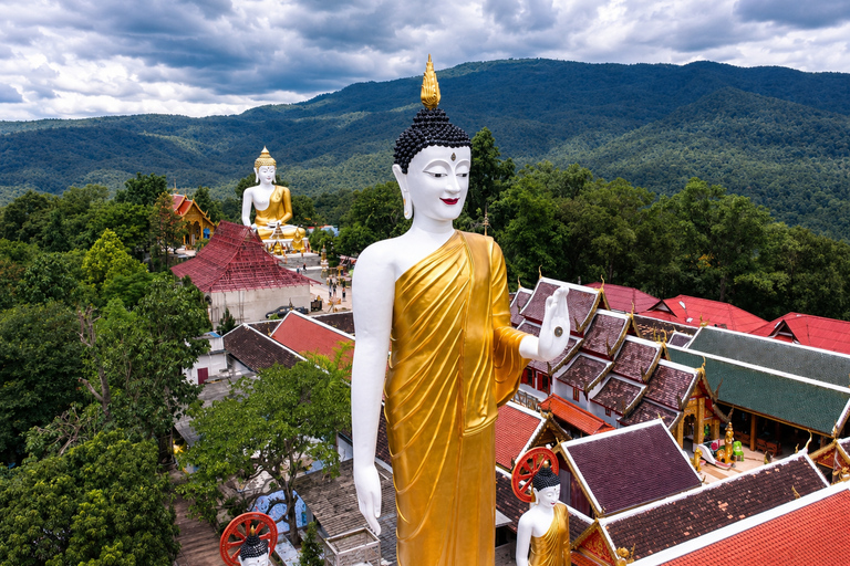 Chiang Mai: Bamboo Rafting, Waterfall & Temple Tour