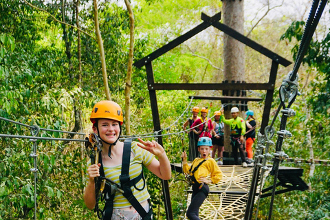 Angkor Zipline- och tempeltur med solnedgångDelning av turer