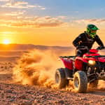 Marrakech: tour in quad al tramonto nel deserto di Agafay, giro in cammello e cena