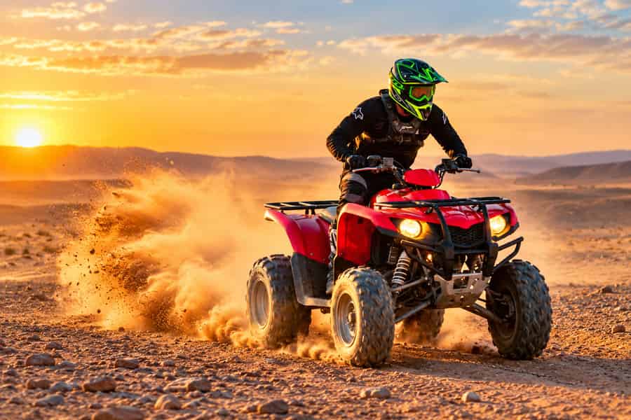 Marrakesch: Agafay – Quadfahrt bei Sonnenuntergang, Kamelritt & Abendessen. Foto: GetYourGuide Marrakesch: Agafay – Quadfahrt bei Sonnenuntergang, Kamelritt & Abendessen. Foto: GetYourGuide