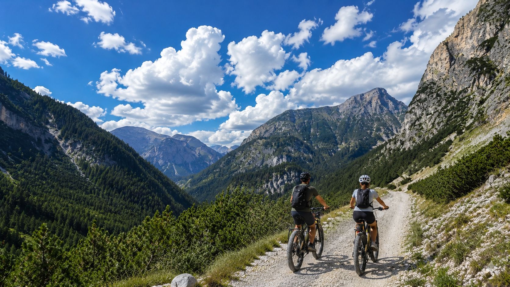 Cortina: E-Bike-Tour zu den Fanes-Wasserfällen