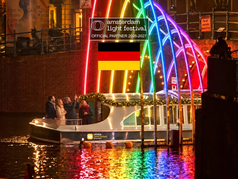 Amsterdam Light Festival: Bootsfahrt mit Glasdach &amp; Drinks – deutschsprachig