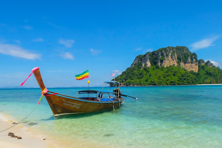 Krabi : tour en bateau privé à longue queue des 4 îlesDemi-journée d'excursion privée en bateau à longue queue