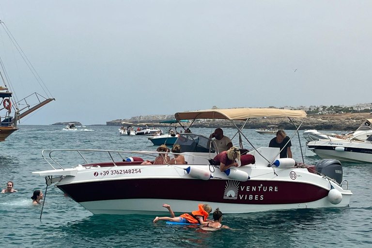 Polignano Sea Caves: Boat Tour with Snorkeling & Aperitif Sea Caves Boat Tour from San Vito