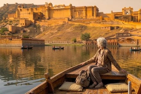 Jaipur: Full Day Sightseeing Tour w/ Boat Ride on Maota Lake