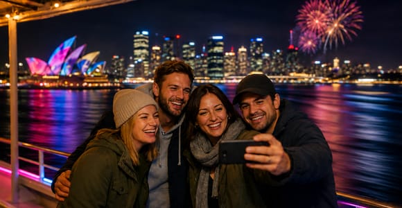Vivid Sydney Dinner Cruises with Buffet and Welcome Drink