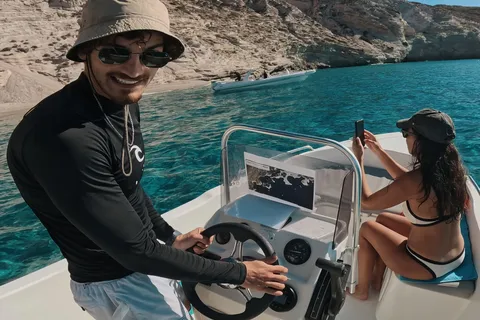 Milos: Self-Drive Boat Rental with Optional Skipper